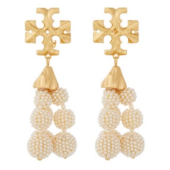 TORY BURCH • Roxanne Beaded Tassel Earrings - Picture 3 of 6